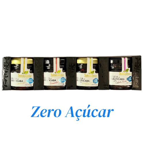Kit com 4 Miniaturas de Geleias de Jabuticaba Zero Açúcar