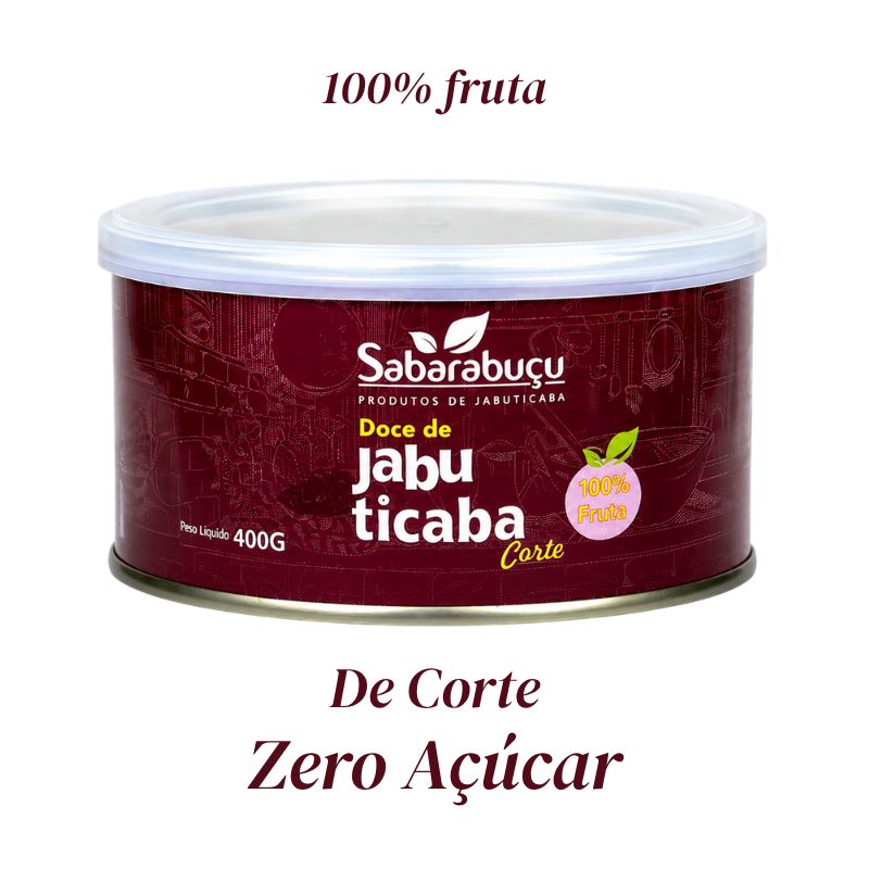Doce de Jabuticaba de Corte Zero Açúcar adicionado 400g