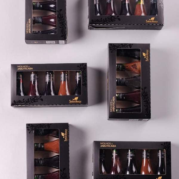 Kit com 5 Miniaturas de Molhos de Jabuticaba 60ml - Sabarabuçu